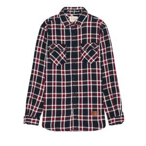 Scotch & Soda Mens Plaid Button Down Shirt L Regular Fit Navy Mustard Check